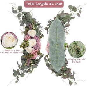 Dusty rose flower swag